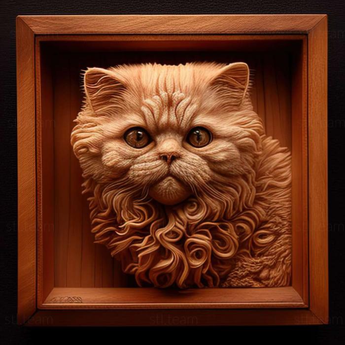 3D model Selkirk Rex cat (STL)